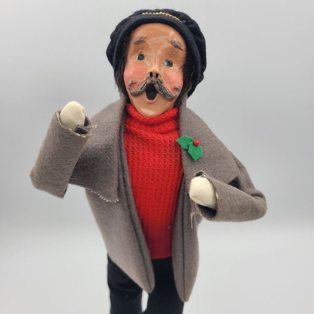 Byers Choice Carolers 1991 Skaters Man Skater Limited 64/100 Signed 13"
